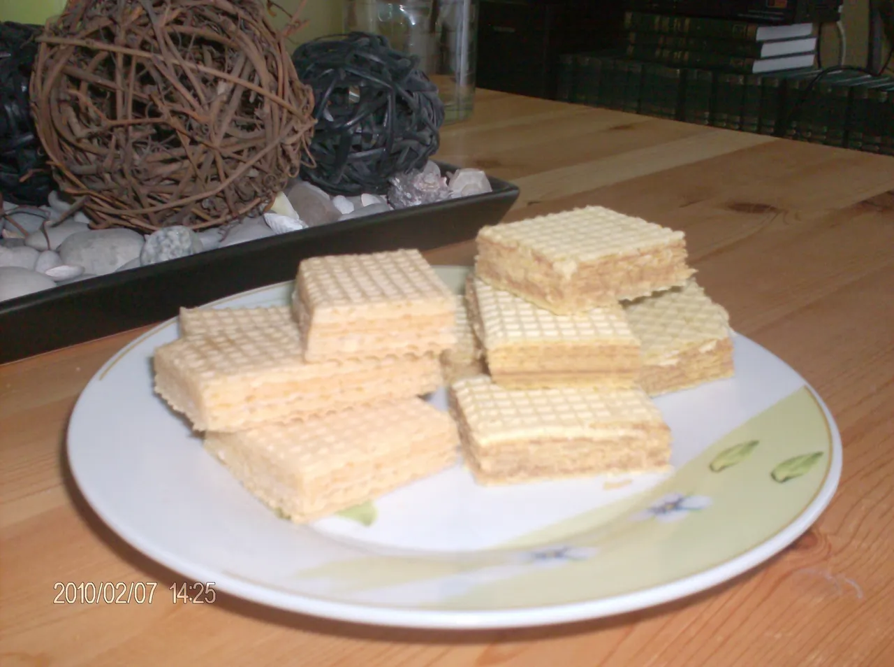 Wafle z masą z galaretki