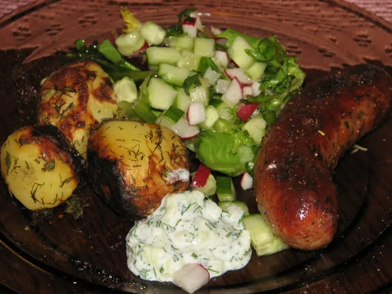 Grillowane ziemniaki z koperkiem