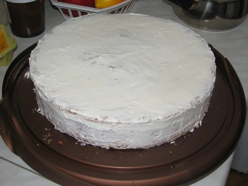 Śmietankowy tort z masą Nutellą