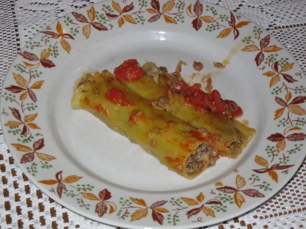Cannelloni z mięsem mielonym i pieczarkami