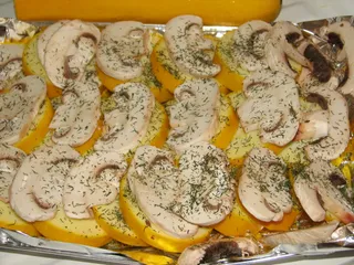 Cukinia z pieczarkami z grilla - 8