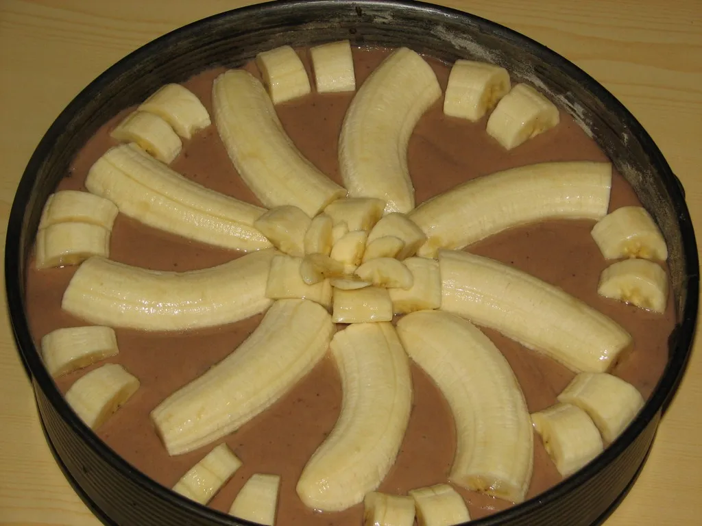 Kakaowy bananowiec z galaretką