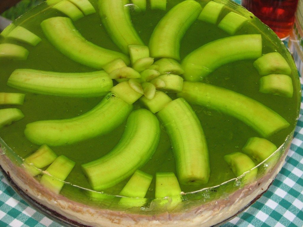 Kakaowy bananowiec z galaretką