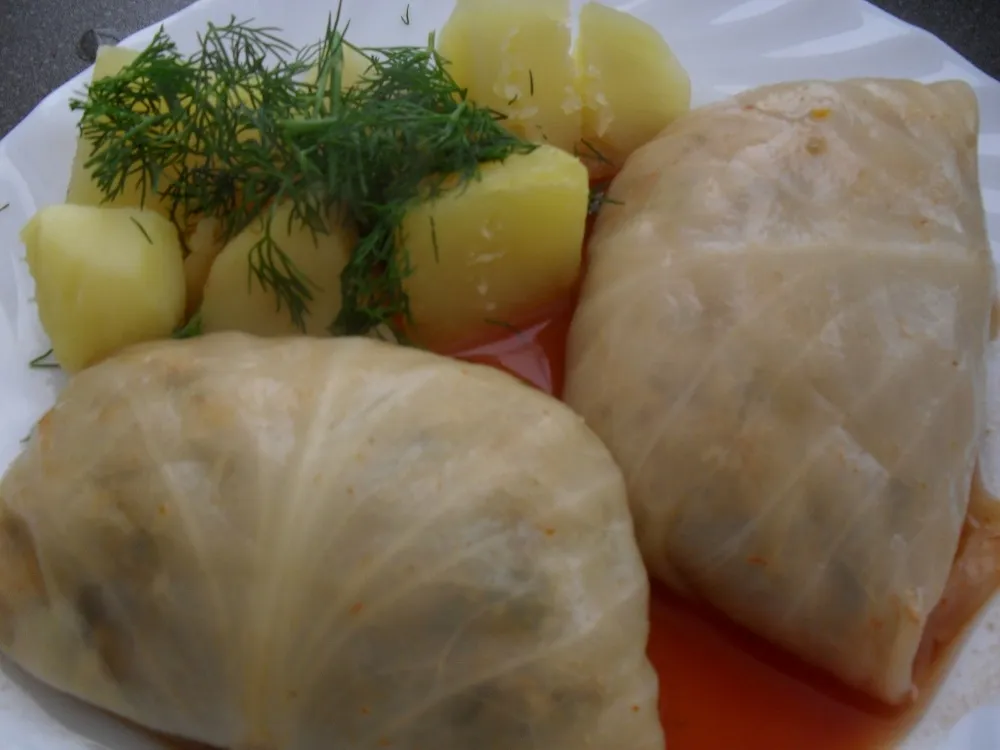 Gołąbki inaczej - z pieczarkami