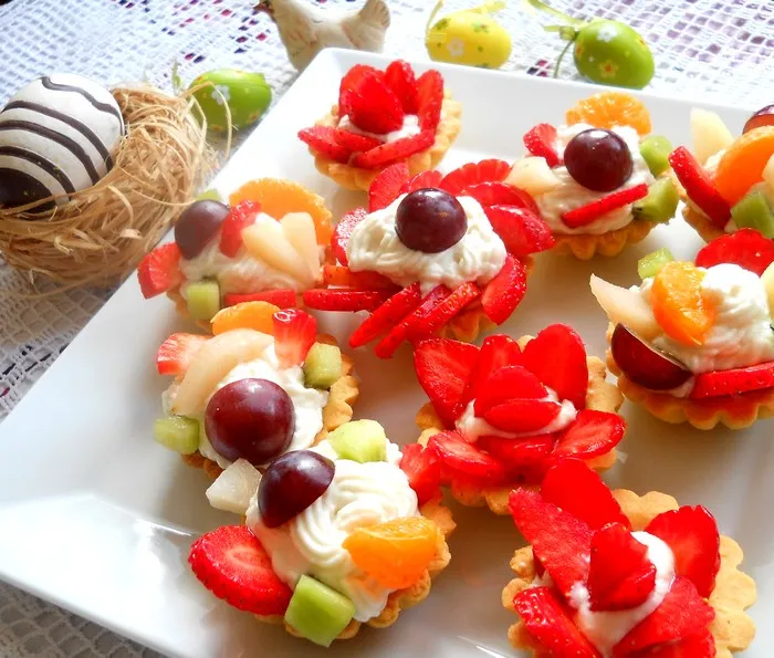 Kruche babeczki z panna cotta