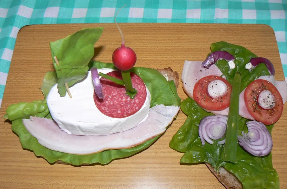 Kanapka żeglarz i motyl