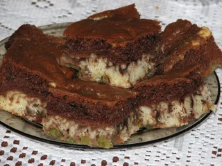 Szybkie czekoladowe ciasto z rabarbarem - 12