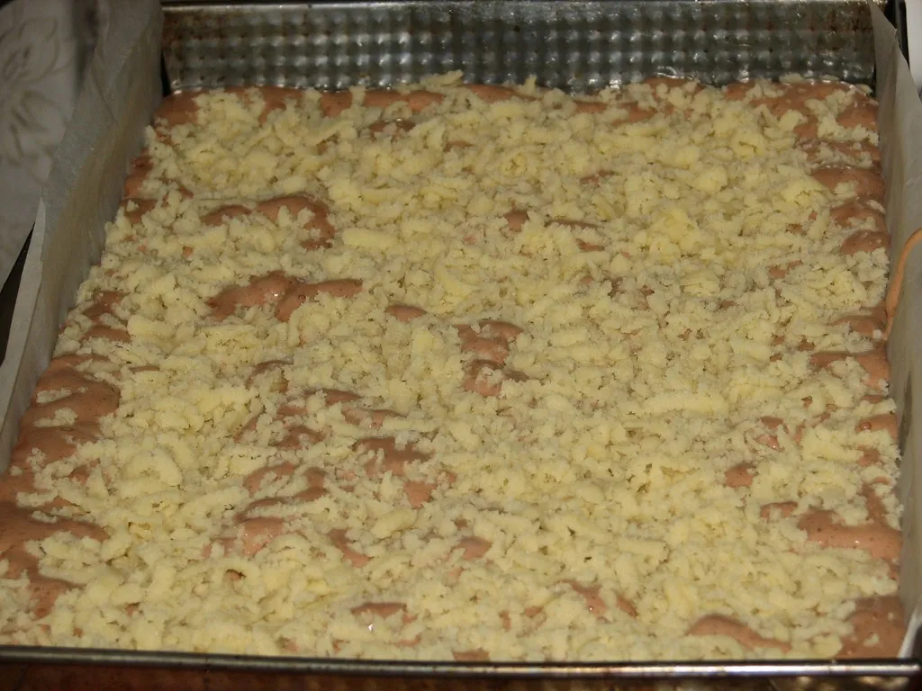 Szybkie czekoladowe ciasto z rabarbarem