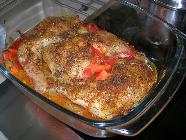 Pieczone podudzia w pomidorach