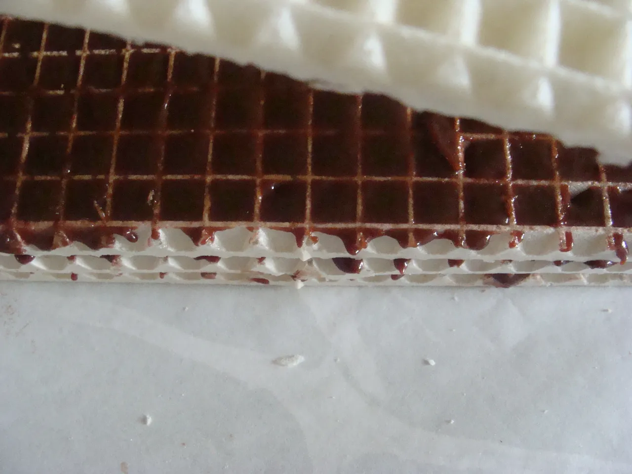 Wafle z masą kakaową