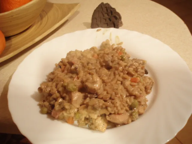 Risotto z kurczakiem i pieczarkami