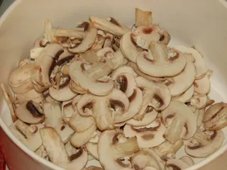 Kaszanka z pieczarkami z grilla - 4