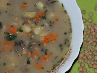 Zupa z soczewicą i suszonymi grzybkami - 1