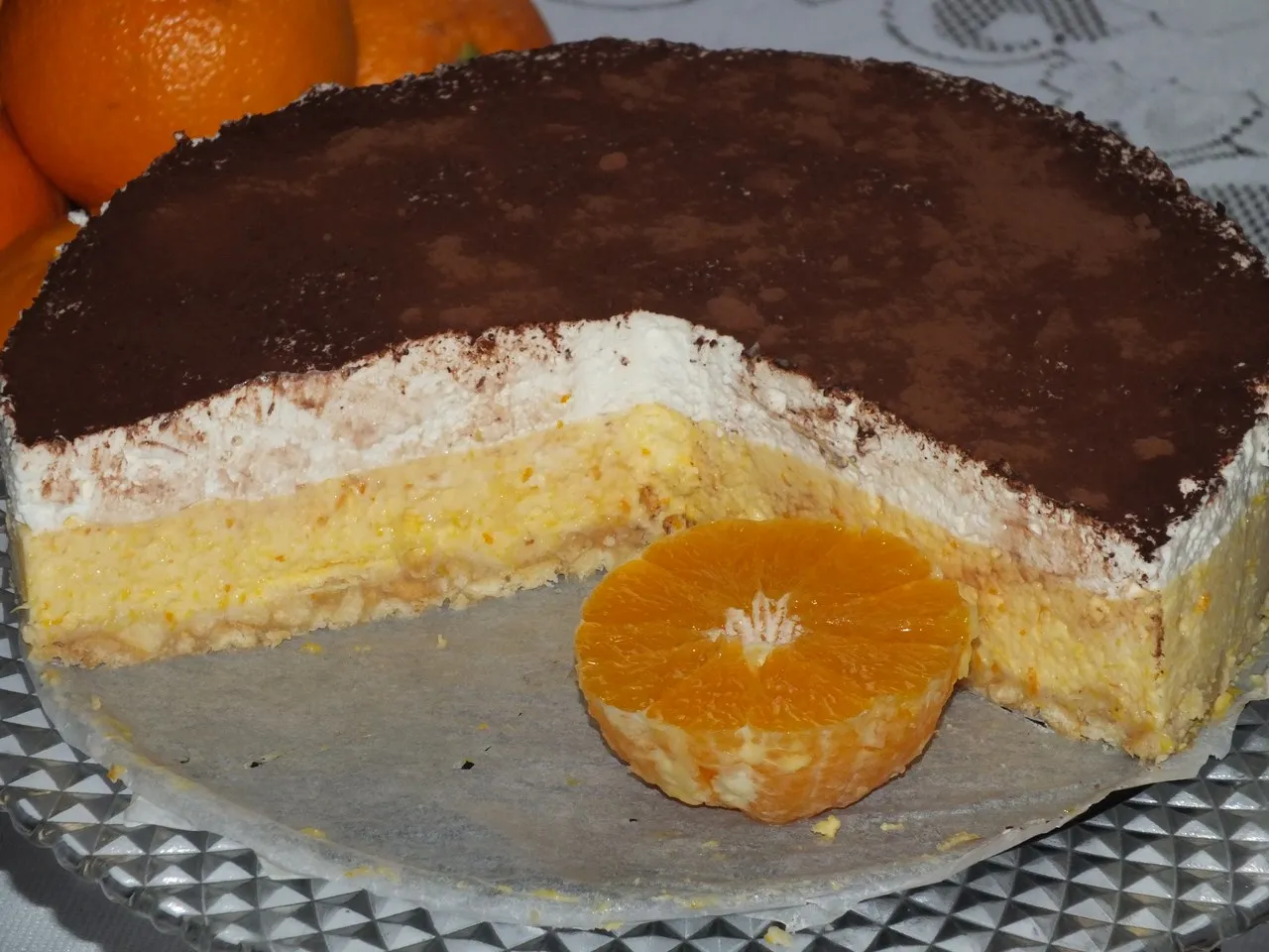 Pomarańczowy sernik na zimno