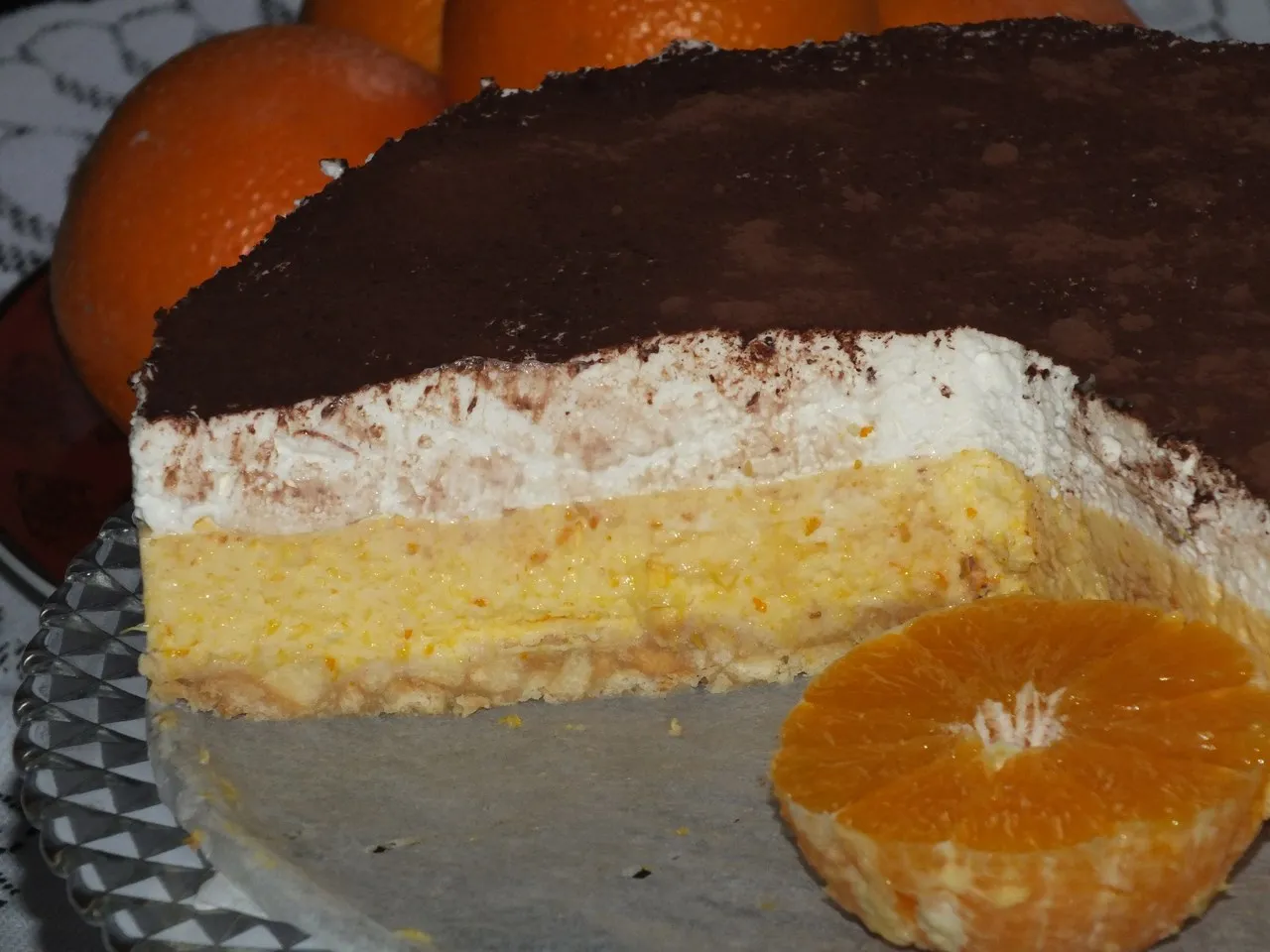 Pomarańczowy sernik na zimno