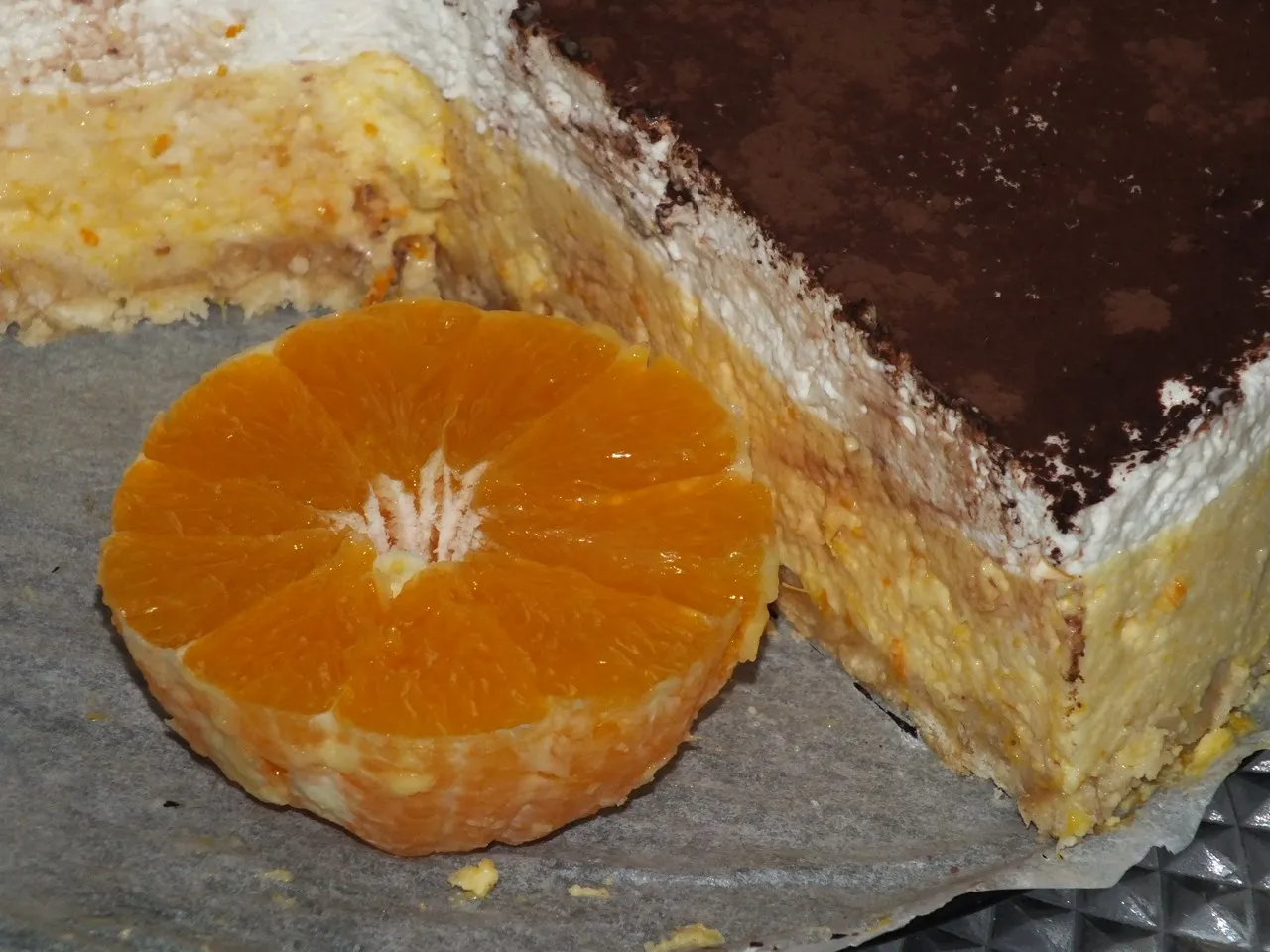 Pomarańczowy sernik na zimno