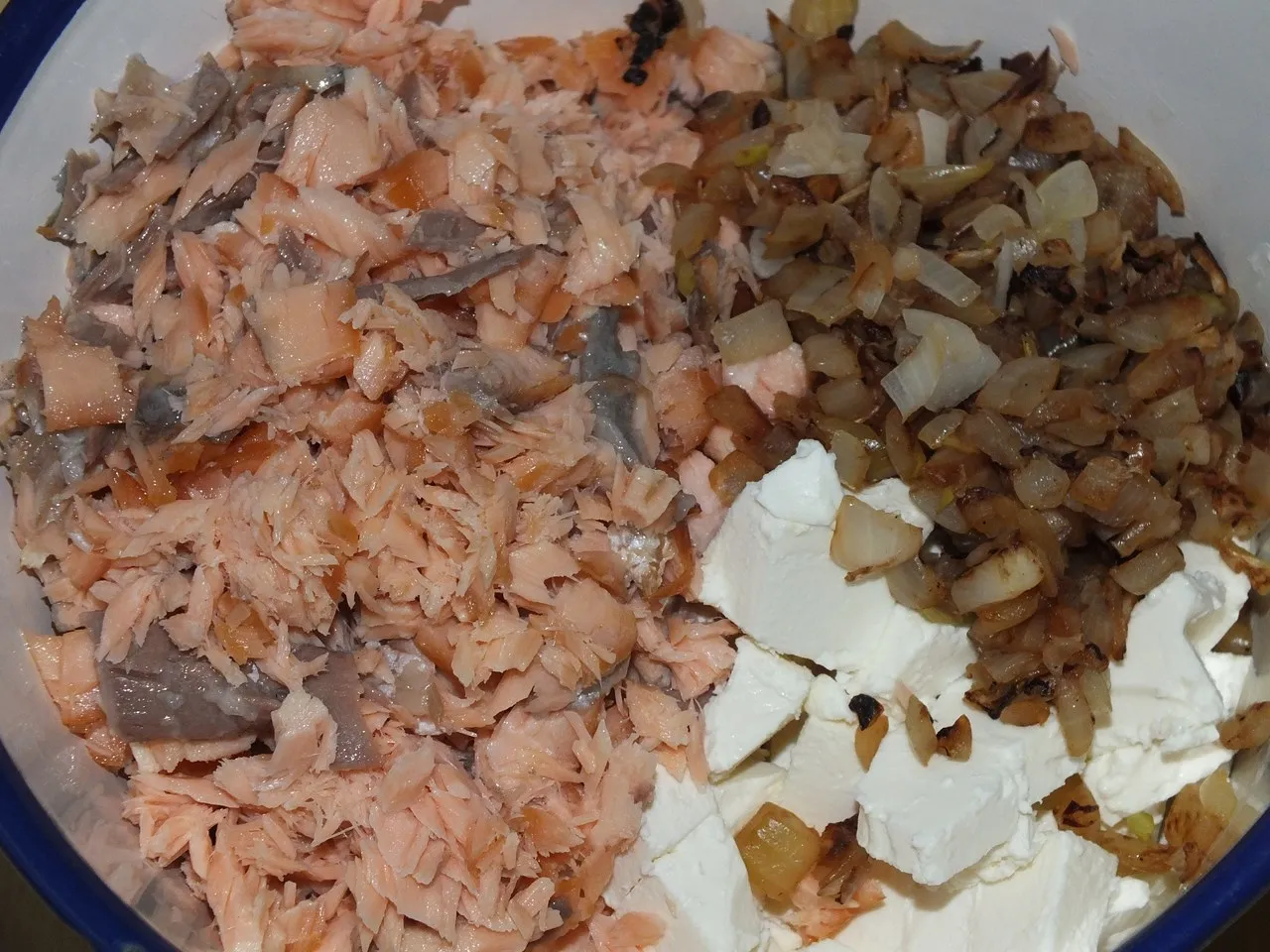 Pasta z łososia i sera Feta