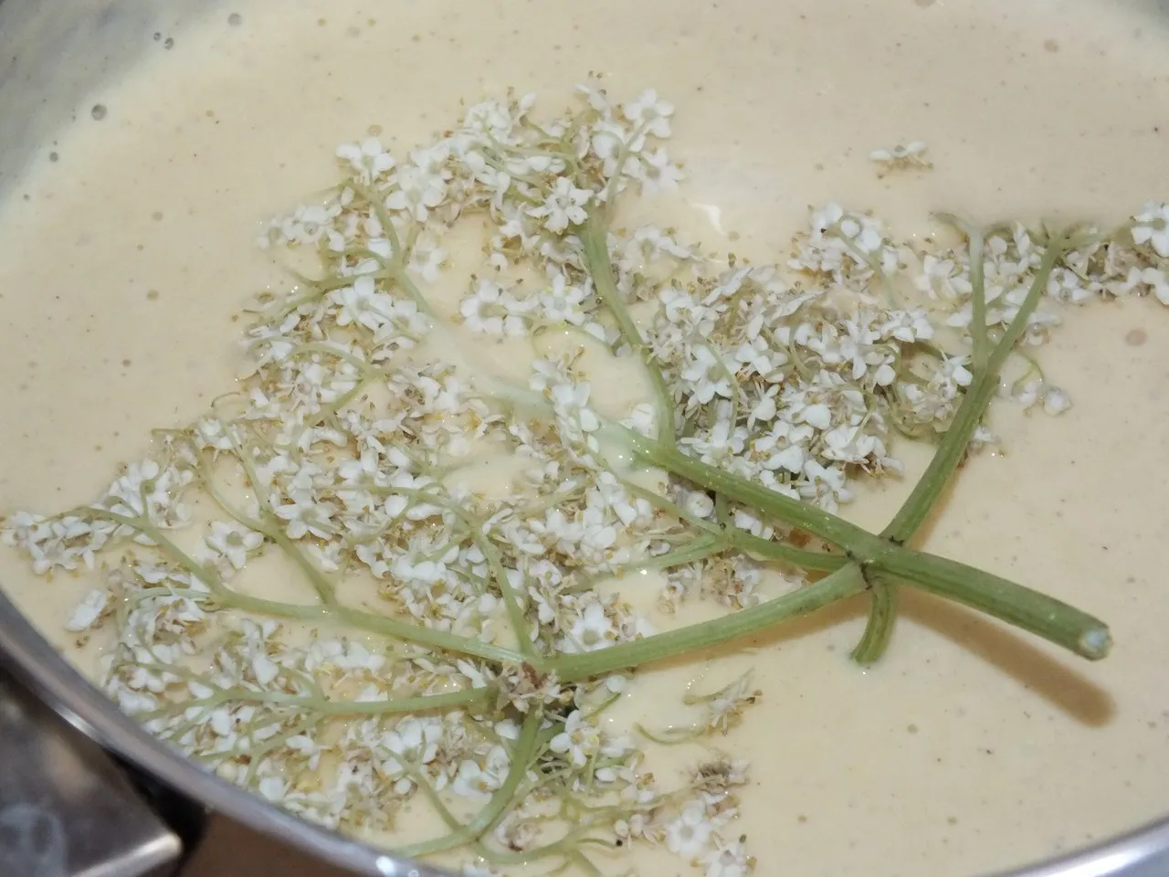 Kwiaty czarnego bzu w cieście naleśnikowym