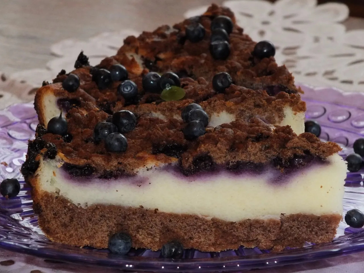 Kakaowe ciasto z jagodami
