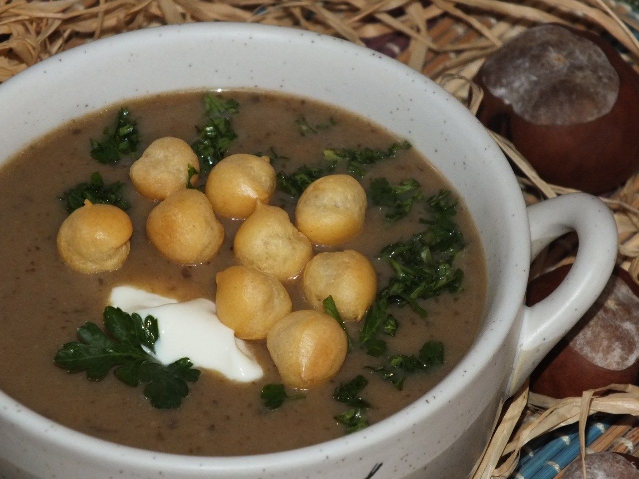 Zupa krem ze świeżych grzybów