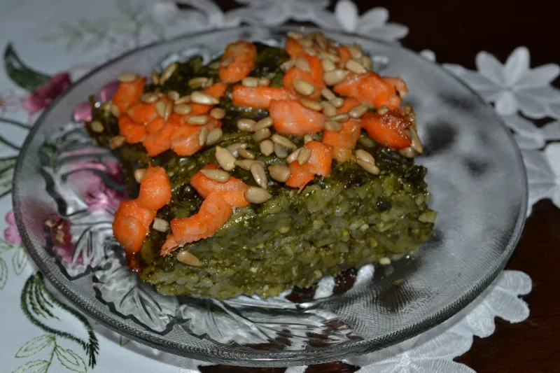 Babka zielona z łososiem
