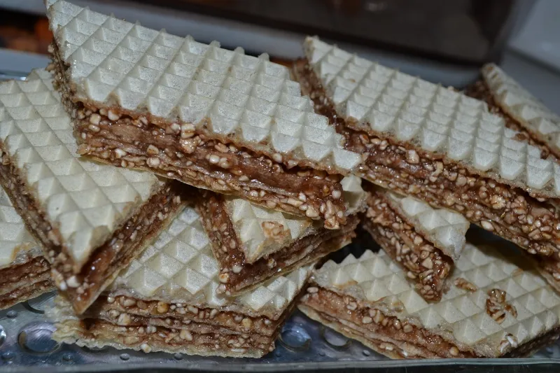 Wafle z masą owsianą