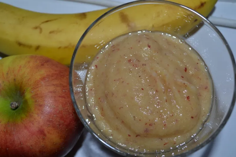 Mus jabłkowo bananowy z waniliową nutką