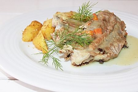 Żeberka w sosie musztardowo-szafranowym