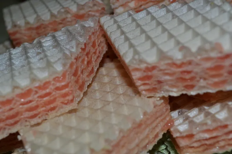 Wafle z masą śmietanowo-galaretkową