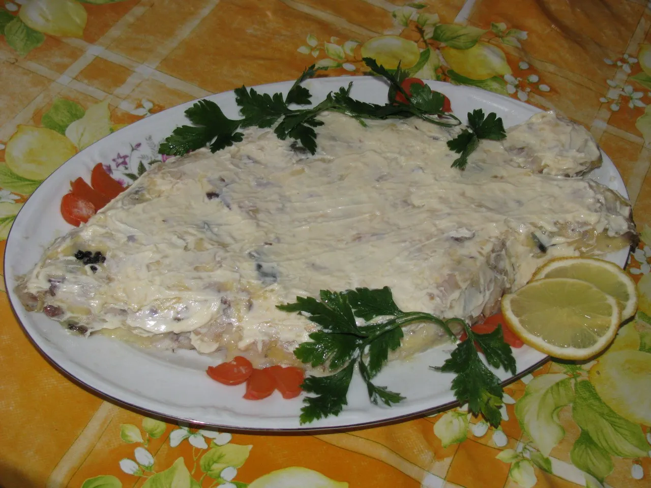 Bożonarodzeniowy karp w majonezie