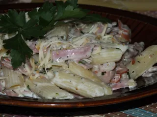Penne z szynką w śmietankowym sosie - 17
