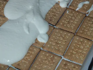 Sernik warstwowy na zimno z masą toffi - 10