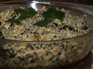 Zapiekanka makaronowa z suszonymi grzybami