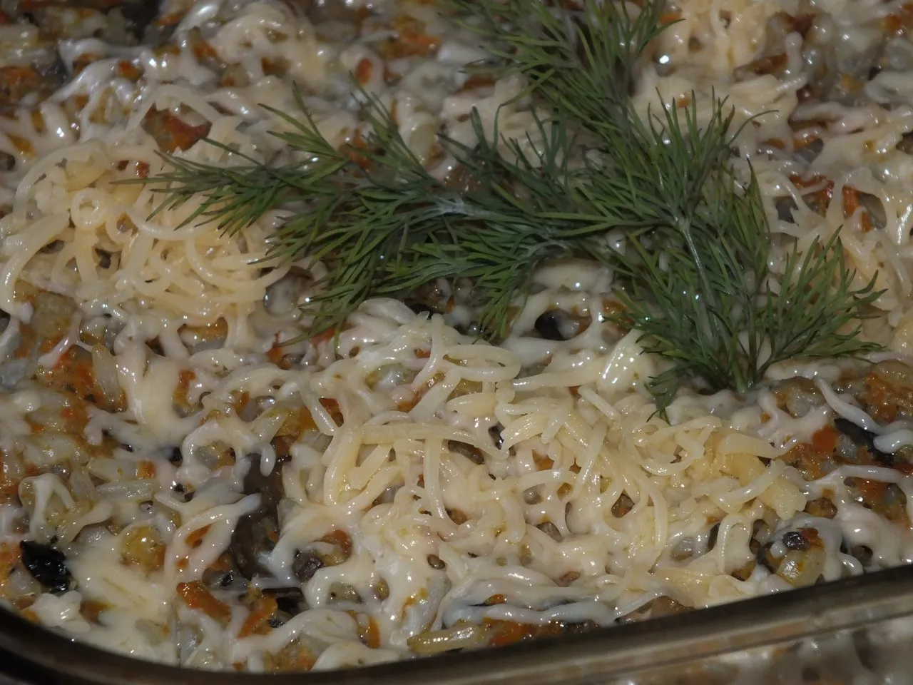 Zapiekanka ryżowa z pieczarkami - wersja dla wegetarian