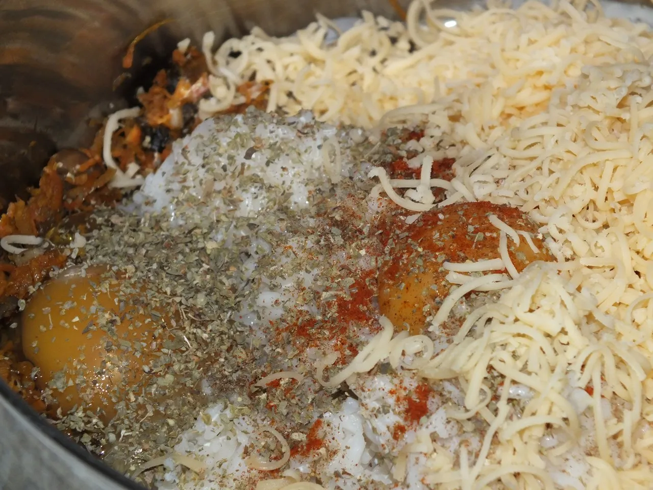 Zapiekanka ryżowa z pieczarkami - wersja dla wegetarian