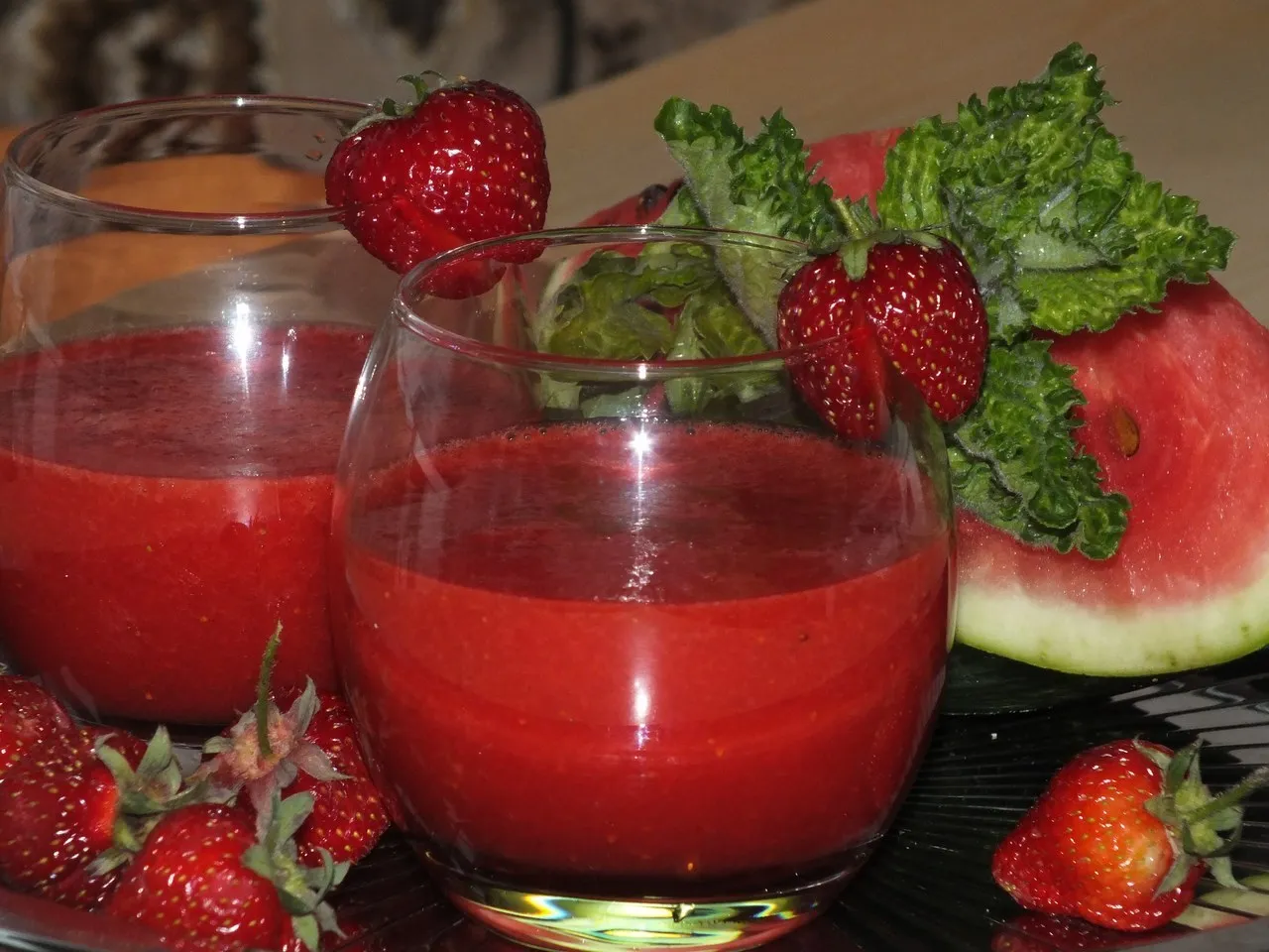 Arbuzowo-truskawkowe smoothie