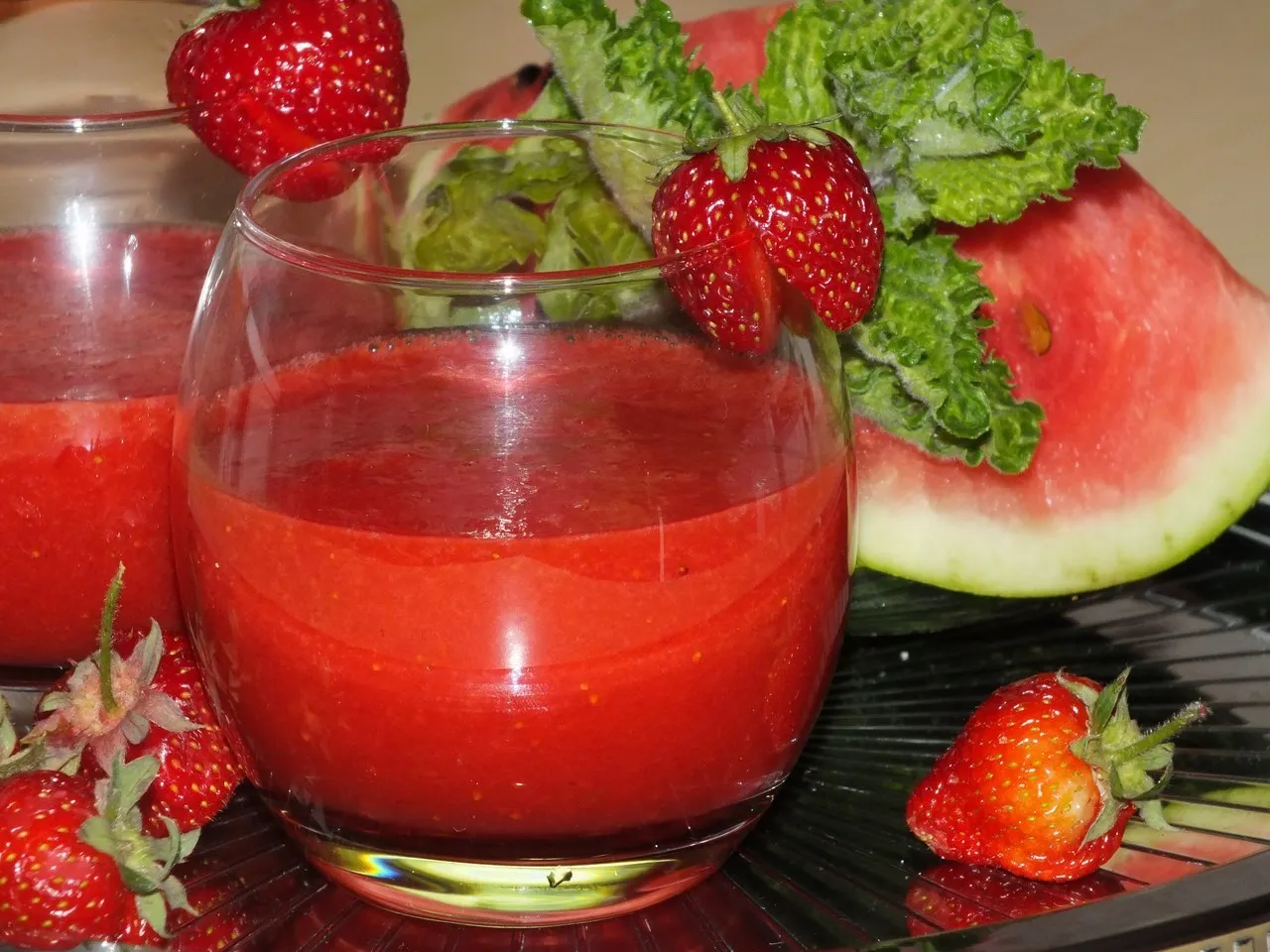 Arbuzowo-truskawkowe smoothie
