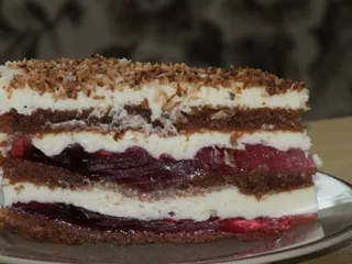 Ciasto tortowe z masą śmietankowo-serową i galaretką - 14