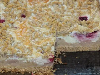 Ciasto z masą gruszkową i budyniową na kruchym pełnoziarnistym spodzie - 16