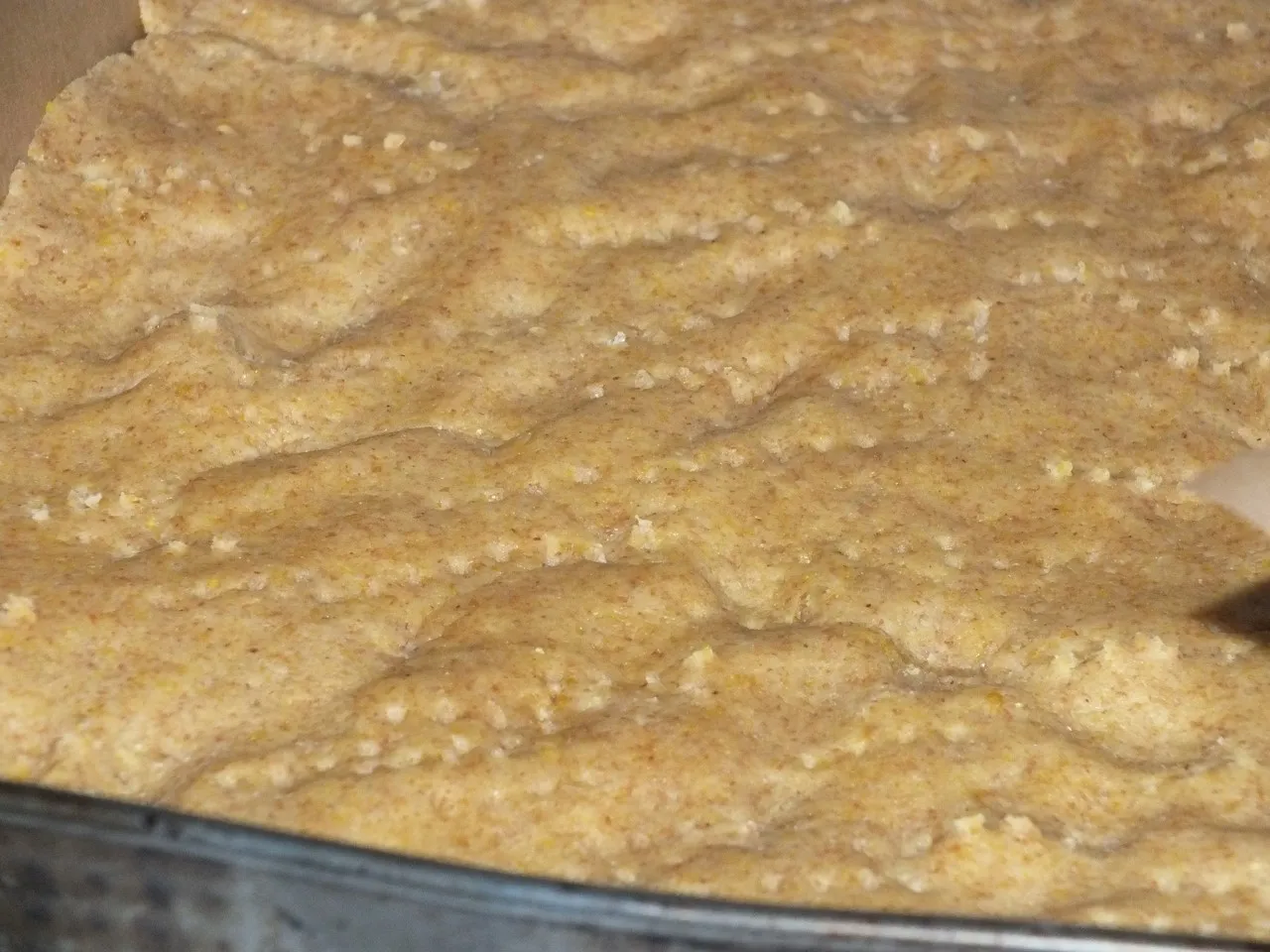 Ciasto z masą gruszkową i budyniową na kruchym pełnoziarnistym spodzie