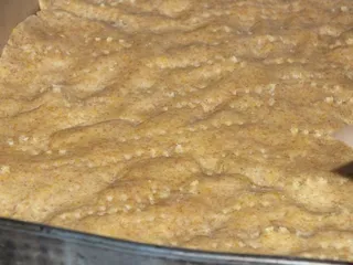 Ciasto z masą gruszkową i budyniową na kruchym pełnoziarnistym spodzie - 6