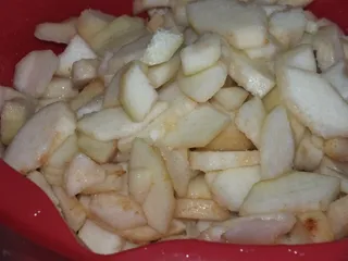 Ciasto z masą gruszkową i budyniową na kruchym pełnoziarnistym spodzie - 9