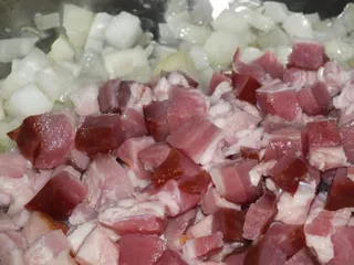 Zapiekanka makaronowa z boczkiem i pieczarkami - 5