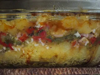 Zapiekanka z dynią, papryką i boczkiem - 1