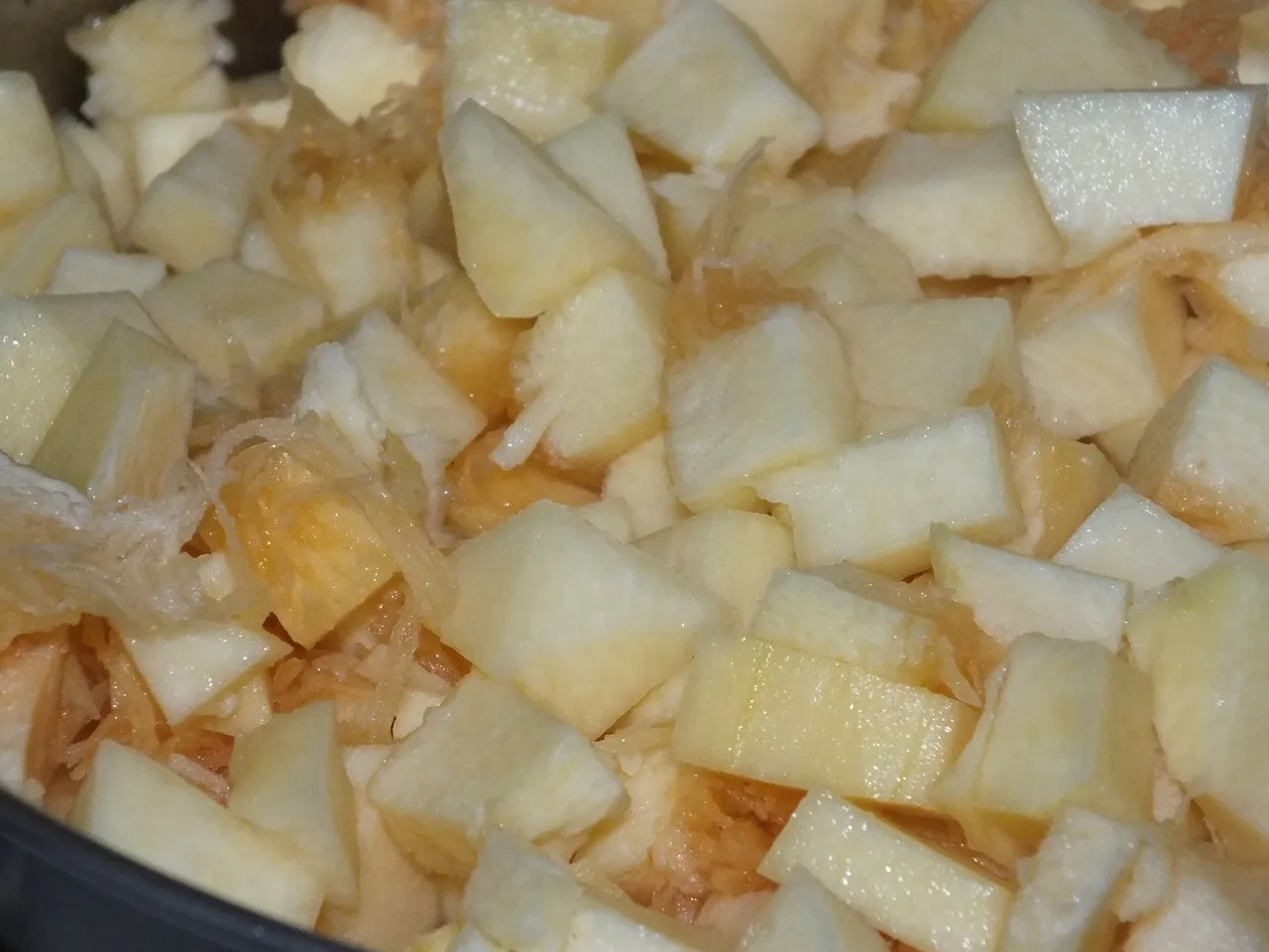 Zapiekanka z dynią, papryką i boczkiem