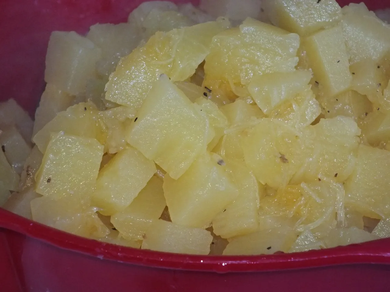 Zapiekanka z dynią, papryką i boczkiem