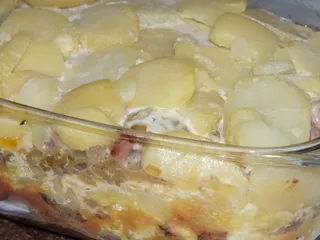 Zapiekanka ziemniaczana z dynią i wędzonym boczkiem - 24
