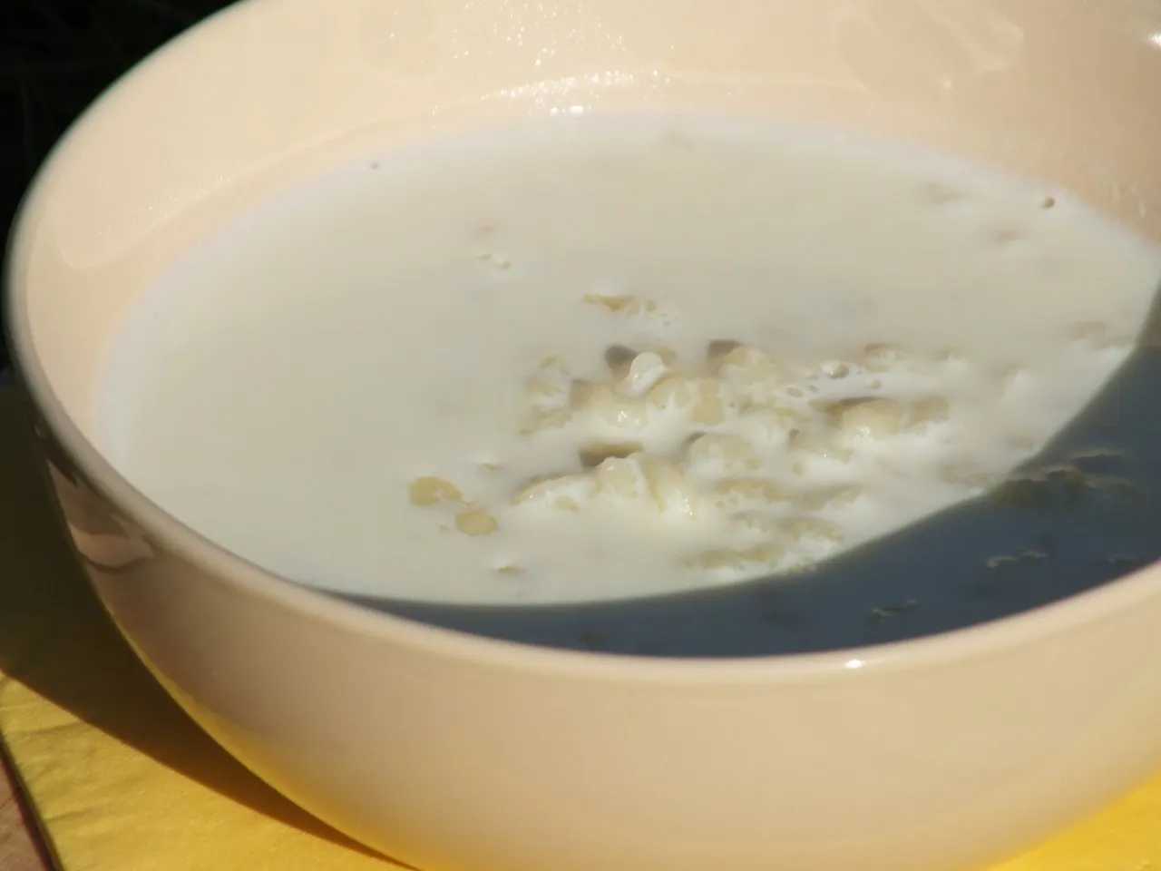 Zupa mleczna z dynią i zacierką