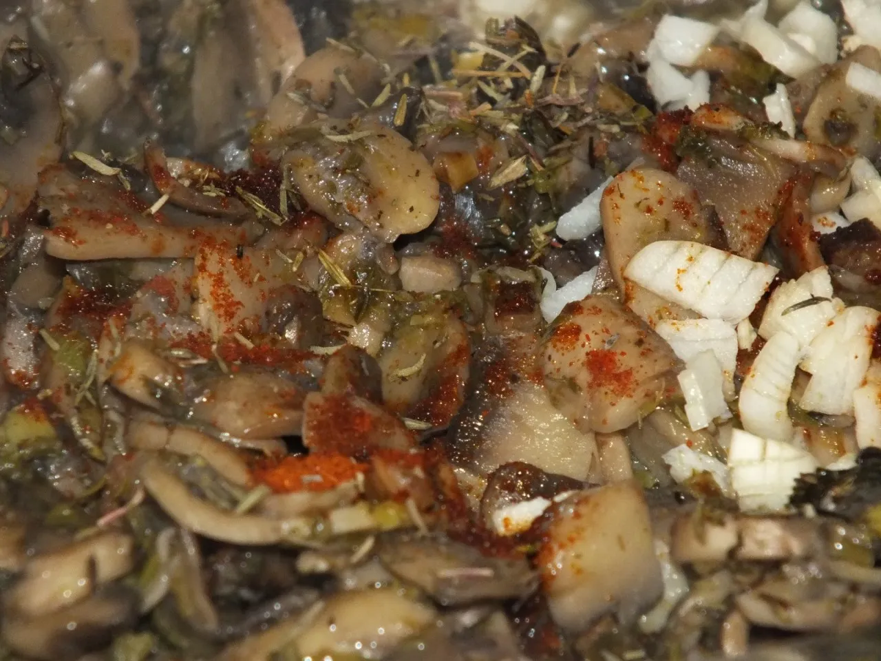 Zapiekanka z makaronu i pieczarek