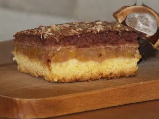 Owocowe ciasto na kruchym cieście z czekoladową pianką - 1